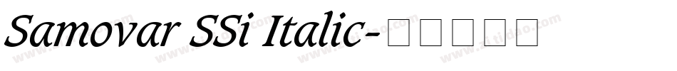 Samovar SSi Italic字体转换